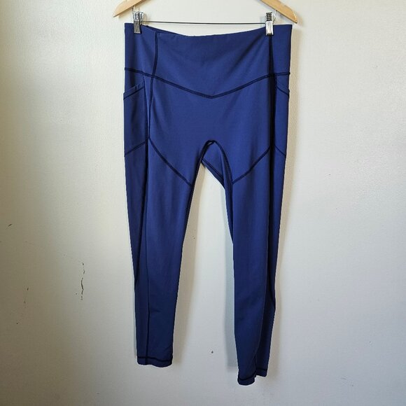 Lululemon All The Right Places Pant II Workout Leggings Emperor Blue Size 14 28" - Picture 2 of 8